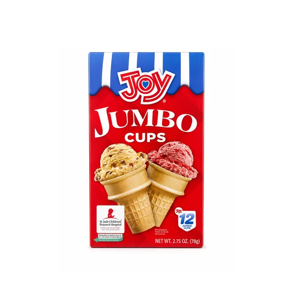 Joy – Gobelets à glace Jumbo – 78 g (12 pièces)