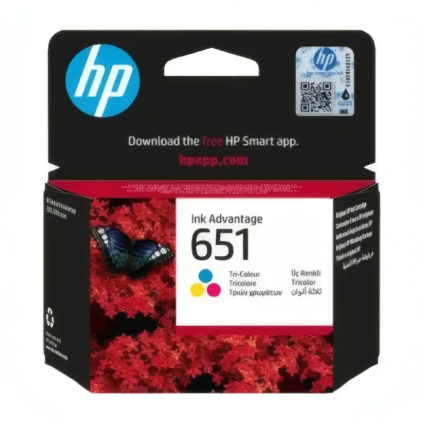 Cartouche d'Encre HP 651 Couleur - 1ml pour Imprimantes HP