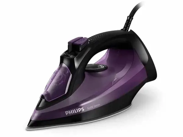 PHILIPS - Fer à repasser, vapeur 5000 Series, 2400 W de puissance, Semelle SteamGlide Plus, Système anti-calcaire