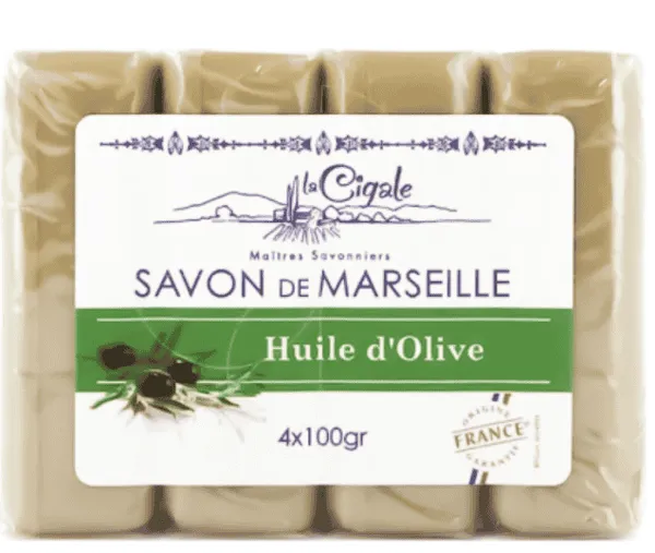 La Cigale - Savon de Marseille à l'huile d'olive - 4 x 100 g