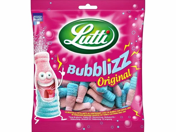 LUTTI - Bubblizz Bonbons Goût bubble gum 250G