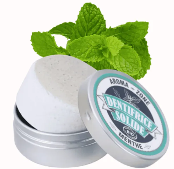 AROMA- ZONE - Dentifrice solide à la Menthe bio - 20g