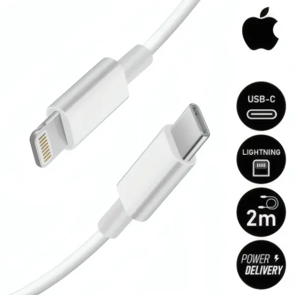 Câble USB-C vers Lightning (2m) - Original et Durable