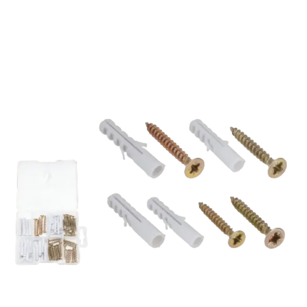 Kit 120 Vis et Chevilles - Assortiment Multitaille