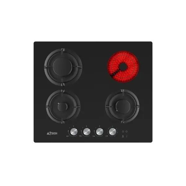 Plaque Astech 3 Feux à Gaz + 1 Feu Electrique PL60CG-602NA