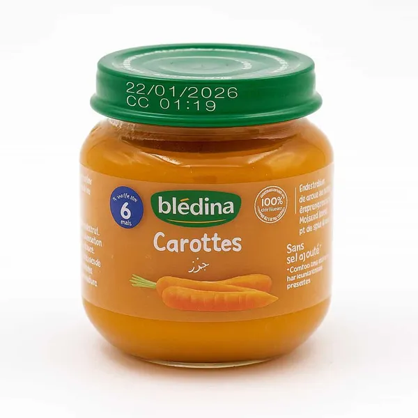 BLEDINA - Petits pots Purée de carottes - 130g