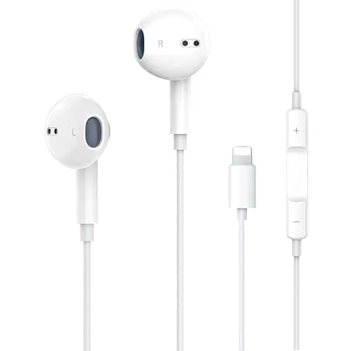 Écouteurs Filaires Lightning pour iPhone avec Micro et contrôle du Volume