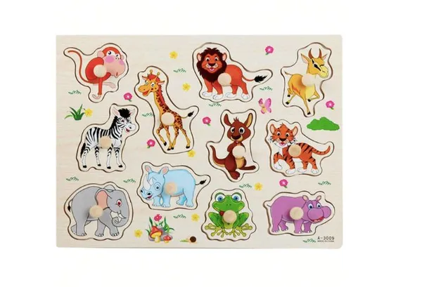 Puzzle Animaux En Bois