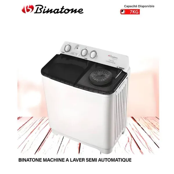 Machine A Laver Binatone 7KG Semi Automatique BMW-070B