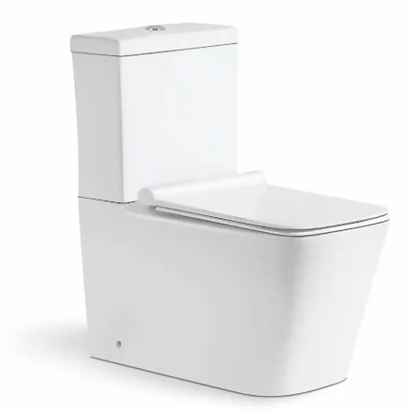 La chaise anglaise à deux pièces à chasse directe 1048A en céramique, coloris blanc