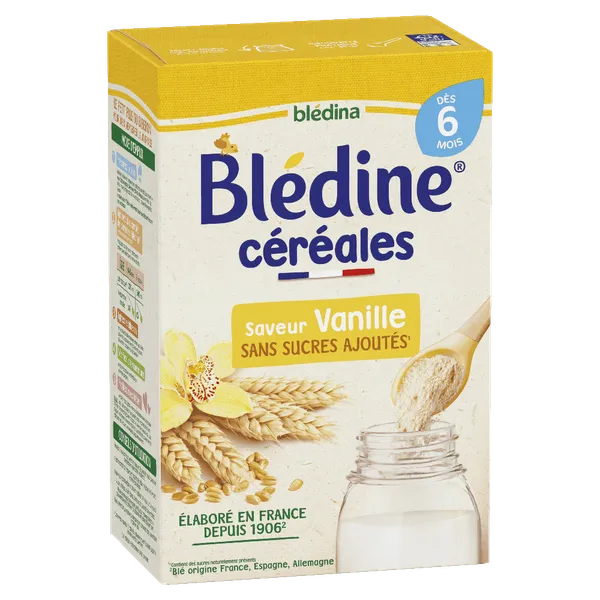 BLEDINA - Blédine Vanille 6 Mois+ – Céréales Bébé - 400g