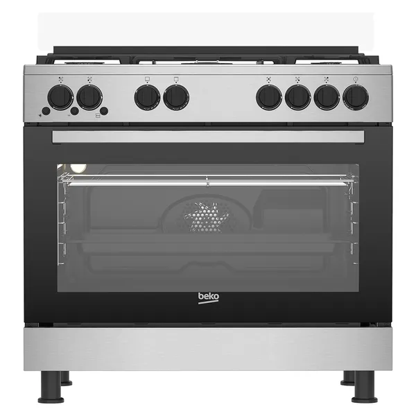 Cuisinière 5 Feux dont 4 Gaz et 1 Wok Beko Gg 15114 Dxns