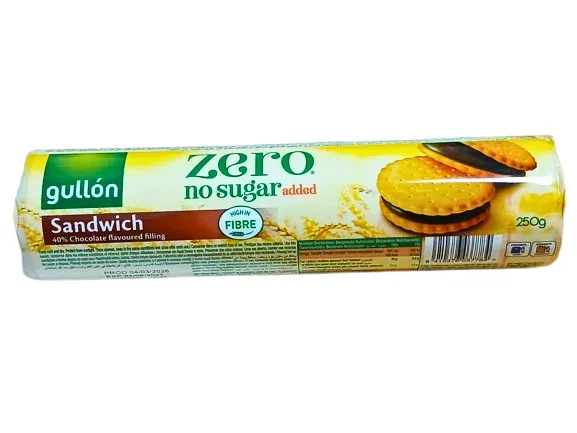 Biscuits sandwich diététiques au chocolat sans sucre ajouté Gullón 250 g