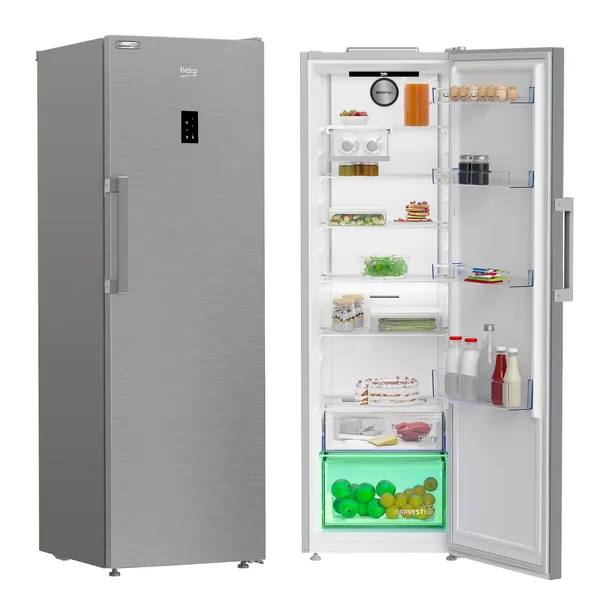Refrigerateur Beko 1 porte 450 litres Nofrost Gris RLNE451XB