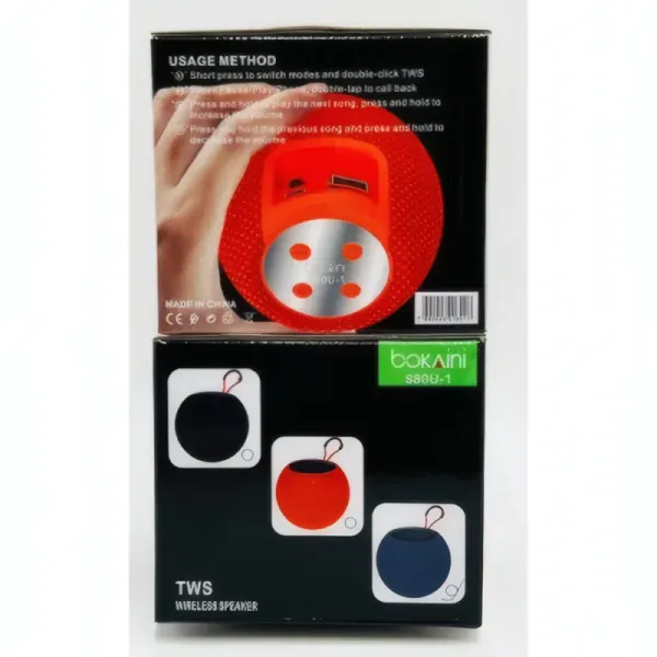 Haut-parleur Bluetooth BOKAINI S80U-1 avec Super Bass et Radio FM
