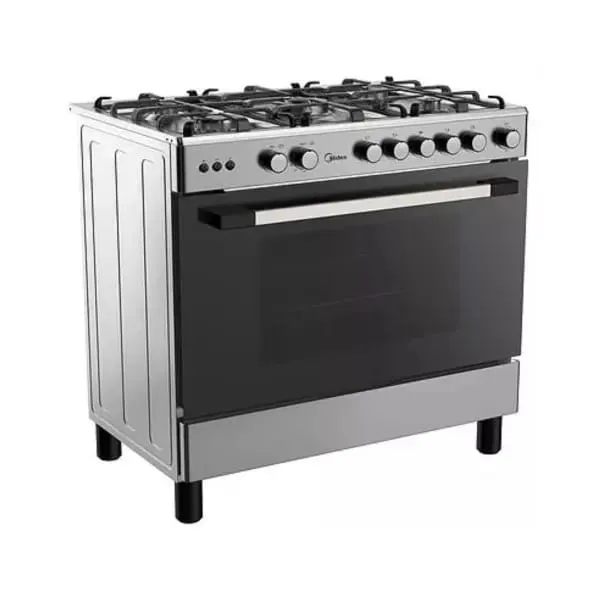 Cuisiniere Midea 5FEUX 90X60 A Gaz Inox 90LMG5G0281