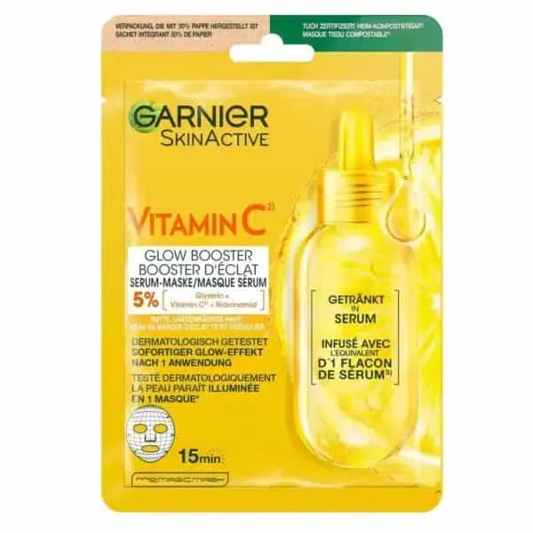 GARNIER - Masque sérum à la vitamine C - Glow booster