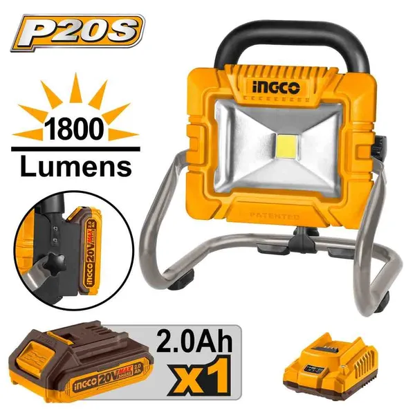 Lampe portable sans fil 20V INGCO CWLI20258