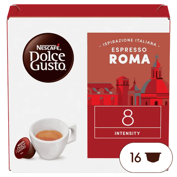 Espresso Roma – 16 Capsules, Intensité 8 (99,2 g)