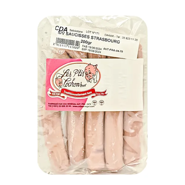 Les P'tits Cochons Saucisse Starbourg 100G