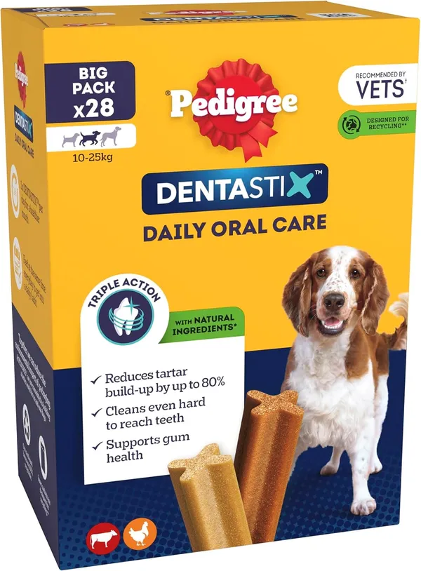Pedigree Dentastix – Bâtonnets Dentaires pour Chien Moyen - 28 pièces