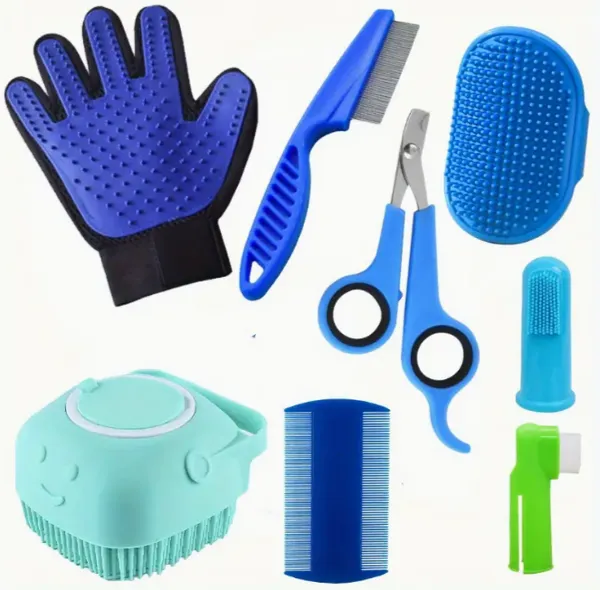 Kit de toilettage pour animaux de compagnie 8 pièces