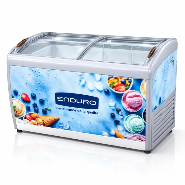 Congelateur Enduro Horizontal 500 litres Vitrine CVTR500X