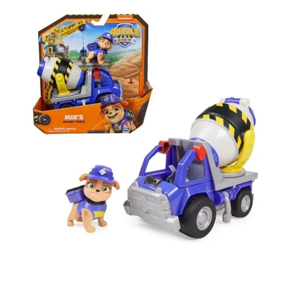 Rubble & Crew – Véhicule de Construction Bétonnière avec Figurine