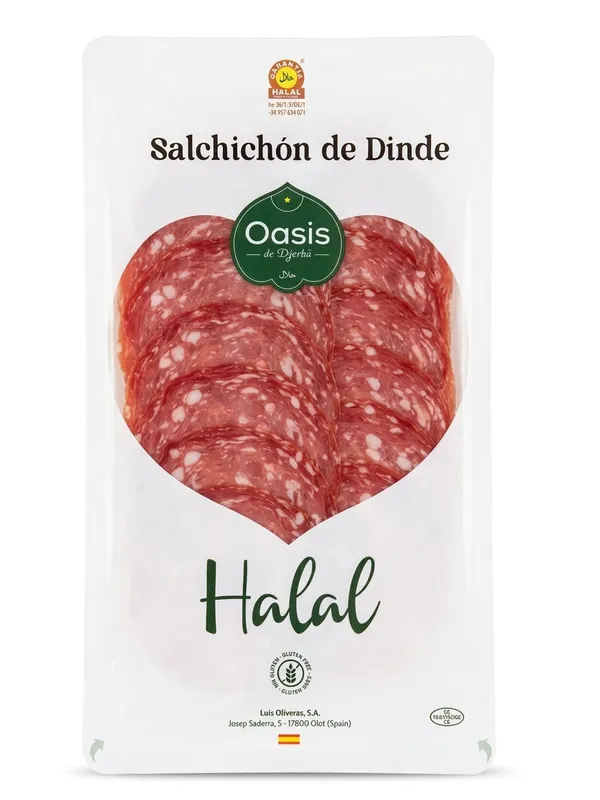 Oasis de Djerba – Salchichón de Dinde Halal – Sans Gluten – 80 g