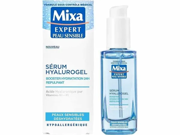 Mixa - Sérum Acide Hyaluronique Pur, Vitamine B3 + B5 Peau Sensible - 30 ML
