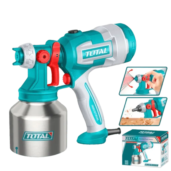 Pistolet à Peinture TOTAL 550W - Inox 1000ml - TT45061