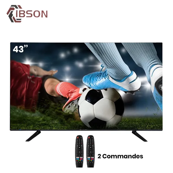 Televiseur Ibson 43" Smart Android + 2 Telecommandes IB0043FU1S/IB0043F25S