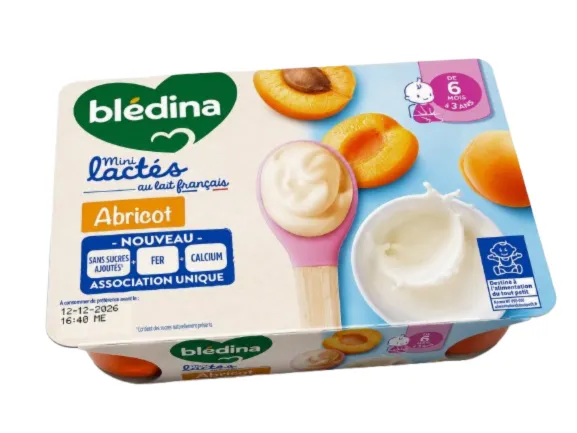 Mini lactés abricot Blédilait 6 x 55 g