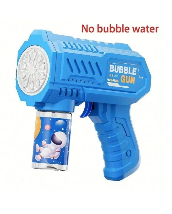 Pistolet À Bulles Automatique Portable LED 10 Trous Spectacle Lumineux Multicolore
