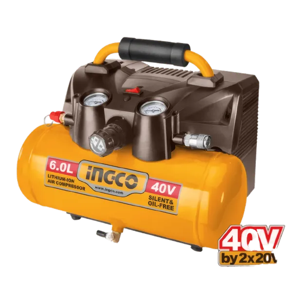 Compresseur d’Air Sans Fil 40V  CACLI2003 – Cuve 6L, Pression Max 120PSI / 9BAR et 8 Accessoires