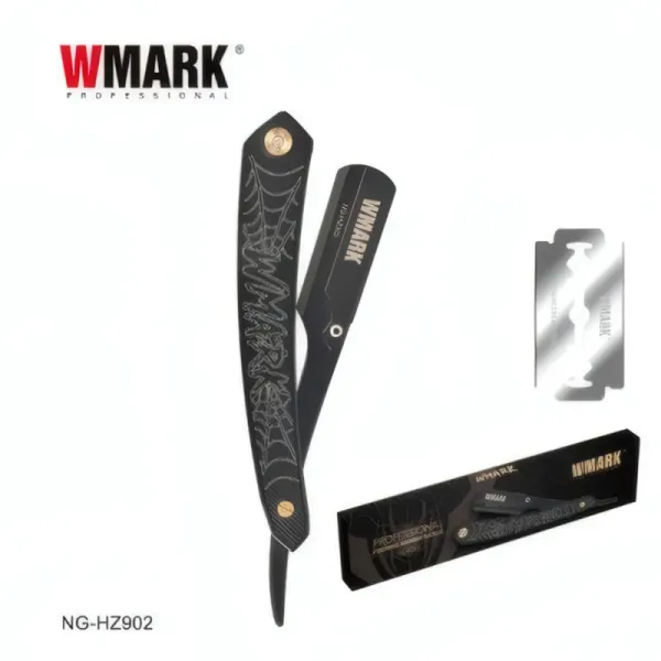 Rasoir de Barbier Pliable Professionnel WMARK NG-HZ902 avec Lames Interchangeables