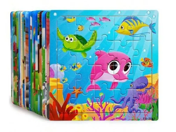 Puzzle Bois Bébé Modèles Variés Tout-Petits 3 À 6 Ans En Bois Durables Jeu Sensoriel