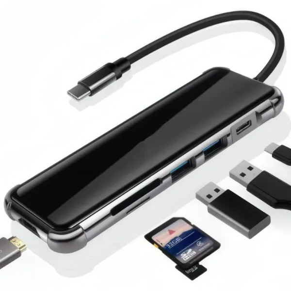 Adaptateur HDMI 6 en 1 USB-C Hub pour MacBook et Type C