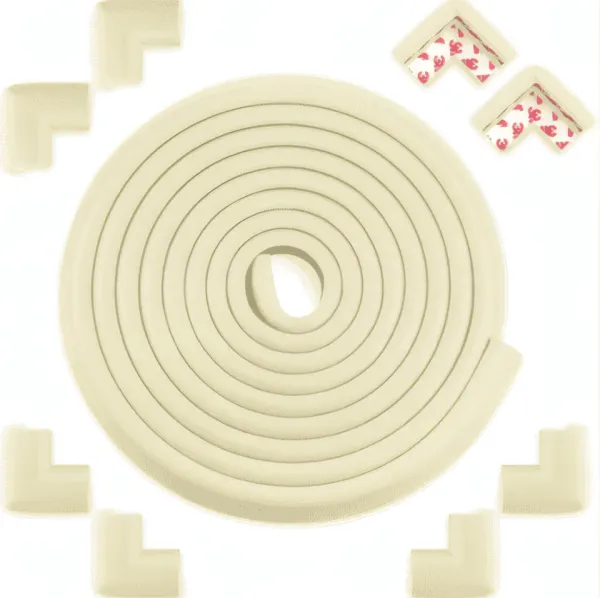 Kit Protège-Angles en Caoutchouc Blanc
