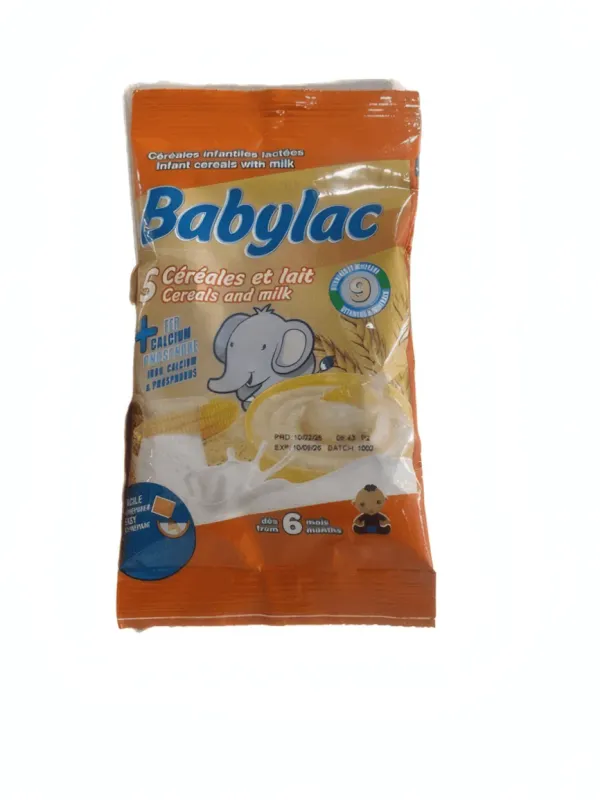 BABYLAC - Céréales pour bébé saveur 5céréales  et lait - 50g