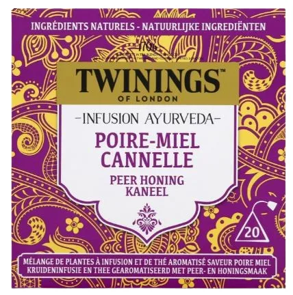 DLC Proche Août - Twinings - Infusion Ayurveda Poire, Miel, Cannelle - 20g