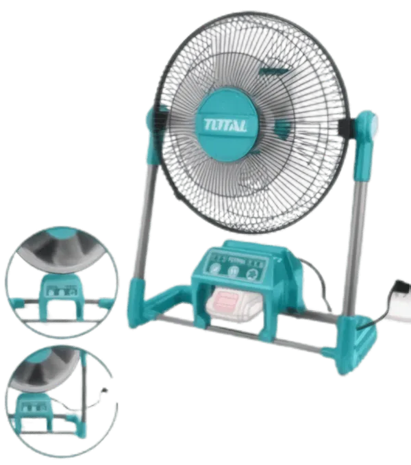 Ventilateur de Chantier 20V / 220V - 13 Pouces - 3 Vitesses