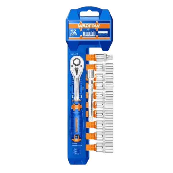 Jeu de 12 Douilles 1/2" avec Cliquet 45T