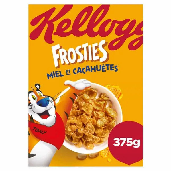 KELLOGG’S – Céréales Frosties Miel & Cacahuètes - 375 g