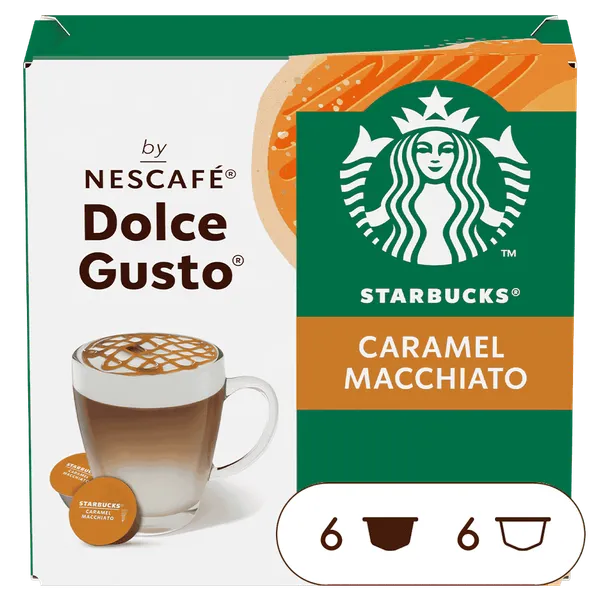DOLCE GUSTO-Café Capsules Caramel Compatible Dolce Gusto STARBUCKs 12 capsules-127,8g