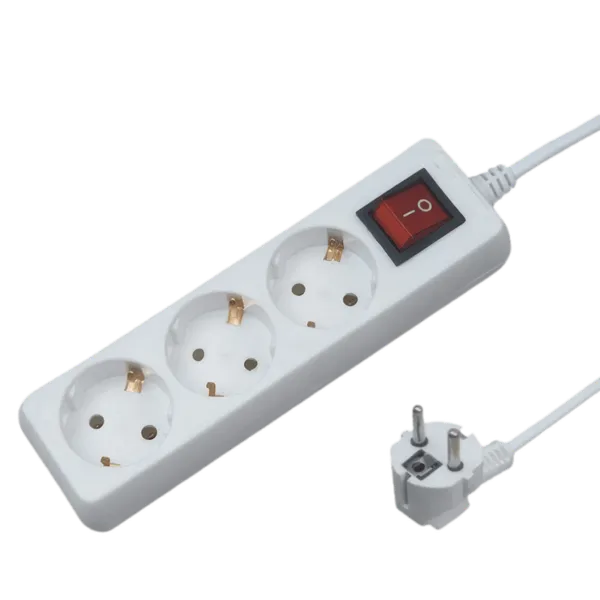 Multiprise électrique 3 prises avec rallonge 1,4 m