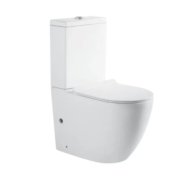 Chaise anglaise à deux pièces à chasse directe 1049A en céramique, coloris blanc