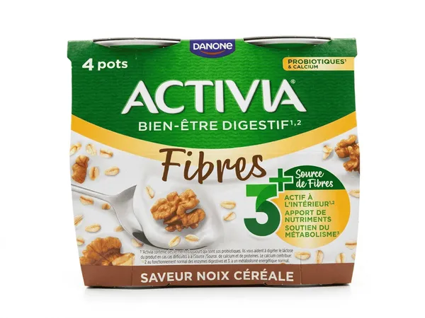 Activia Danone – Yaourts Noix & Céréales – Pack de 4 - 480 g