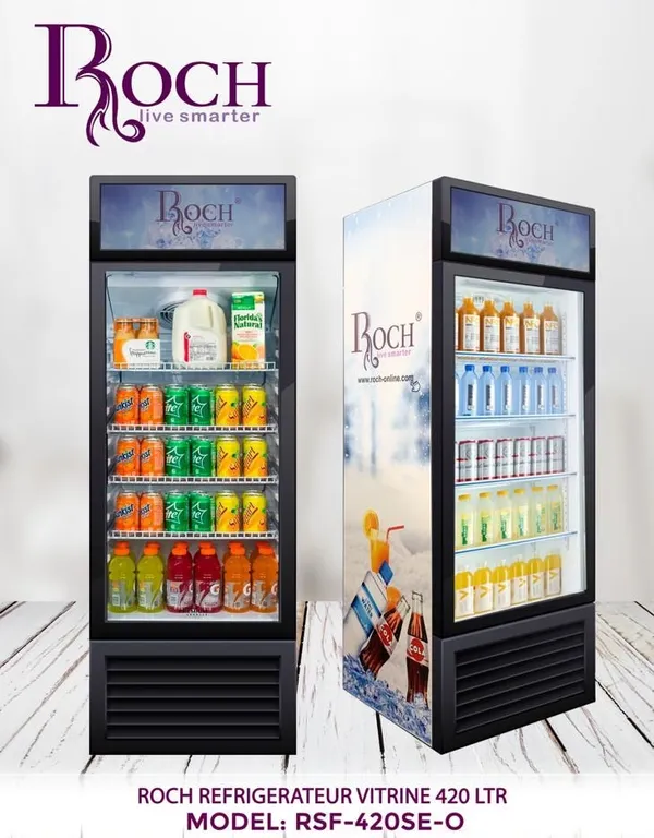 Refrigerateur Roch Vertical 1PORTE 420LITRES Vitrine RSF420SE