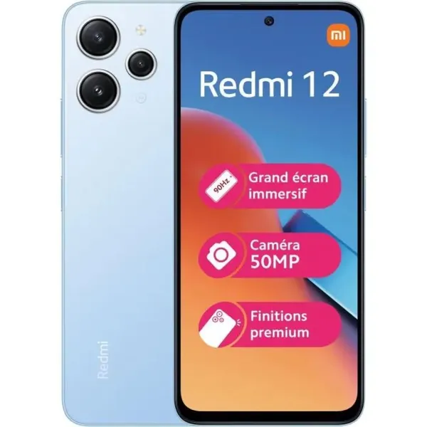Xiaomi Redmi | 12 , 4G – Mémoire 128 Go – Ram 8GB – Batterie 5000 mAh – Double SIM – Écran 6,79 pouces